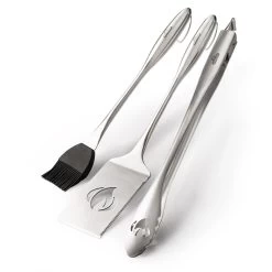 Pince + Pinceau + Spatule Coupante Ajourée PRO En Inox - Napoleon