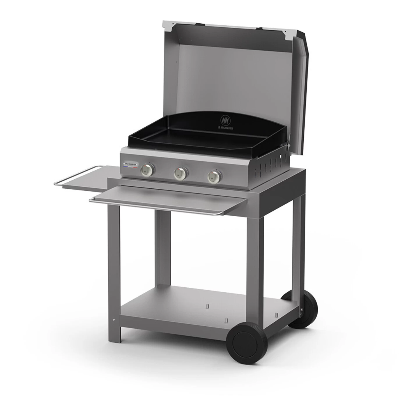 Combo Plancha Gaz Amalia Silver Edition 360 (capot + Chariot) - Le Marquier 1 Combo Plancha Gaz Amalia Silver Edition 360 (capot + Chariot) - Le Marquier