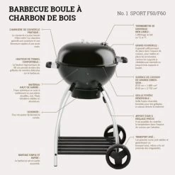 Barbecue Charbon Sport F60 - Rosle* -Foyer Extérieur Pour Barbecue barbecue charbon rosle sport f60 4004293250056 6