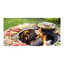 Brasero Plancha Boule Noir - Feu Du Jardin -Foyer Extérieur Pour Barbecue boule noir 100 cm feu du jardin 7640154913554 2