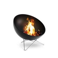 Brasero Rond Acier émaillé Noir Bowl + Pied Bas + Plancha - Höfats -Foyer Extérieur Pour Barbecue bowl hofats pied bas plancha 4260447330931 3