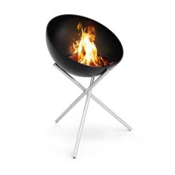 Brasero Rond En Acier émaillé Bowl + Trépied + Plancha - Höfats -Foyer Extérieur Pour Barbecue bowl hofats pied haut plancha 4260447331020 8