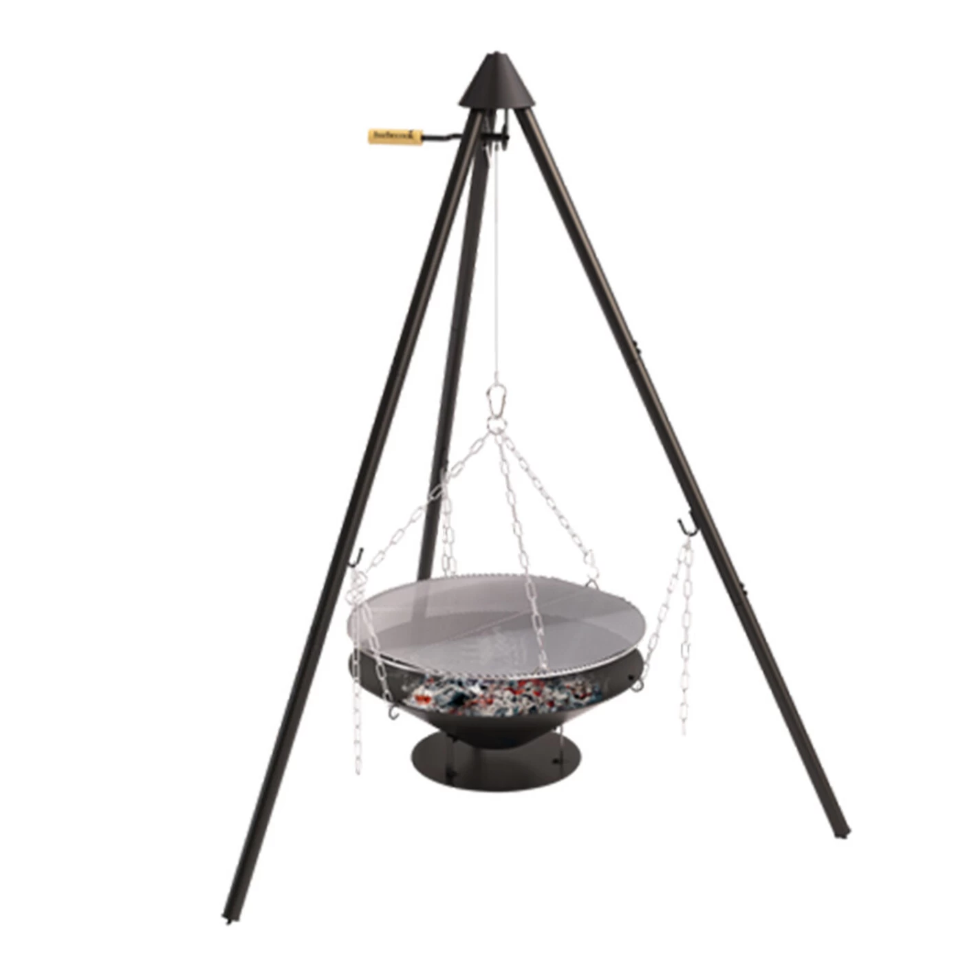 Brasero Junko ø60 Cm Fonte + Trépied + Grille Acier Chromé + Housse - Barbecook 1 Brasero Junko ø60 Cm Fonte + Trépied + Grille Acier Chromé + Housse - Barbecook