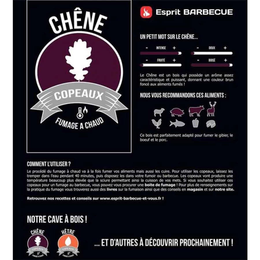 Sac De Copeaux De Chêne 15 Kg - Esprit Barbecue 2 Sac De Copeaux De Chêne 15 Kg - Esprit Barbecue – Image 2