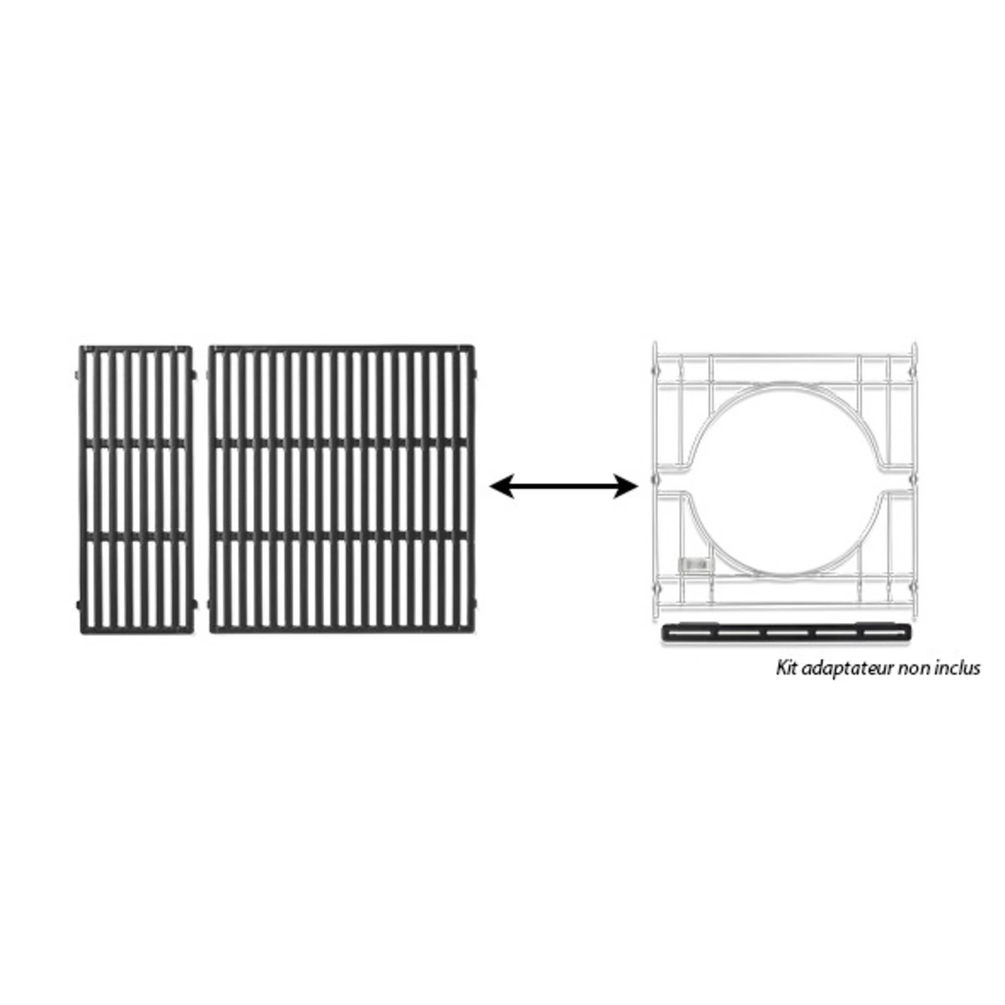 Grilles Fonte émaillée Crafted SmokeFire EX4 / Spirit II 300 - Weber 2 Grilles Fonte émaillée Crafted SmokeFire EX4 / Spirit II 300 - Weber – Image 2