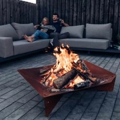 Brasero Corten Triple ⌀120 Cm - Höfats -Foyer Extérieur Pour Barbecue hofats triple 120 cm 4260447330443 4