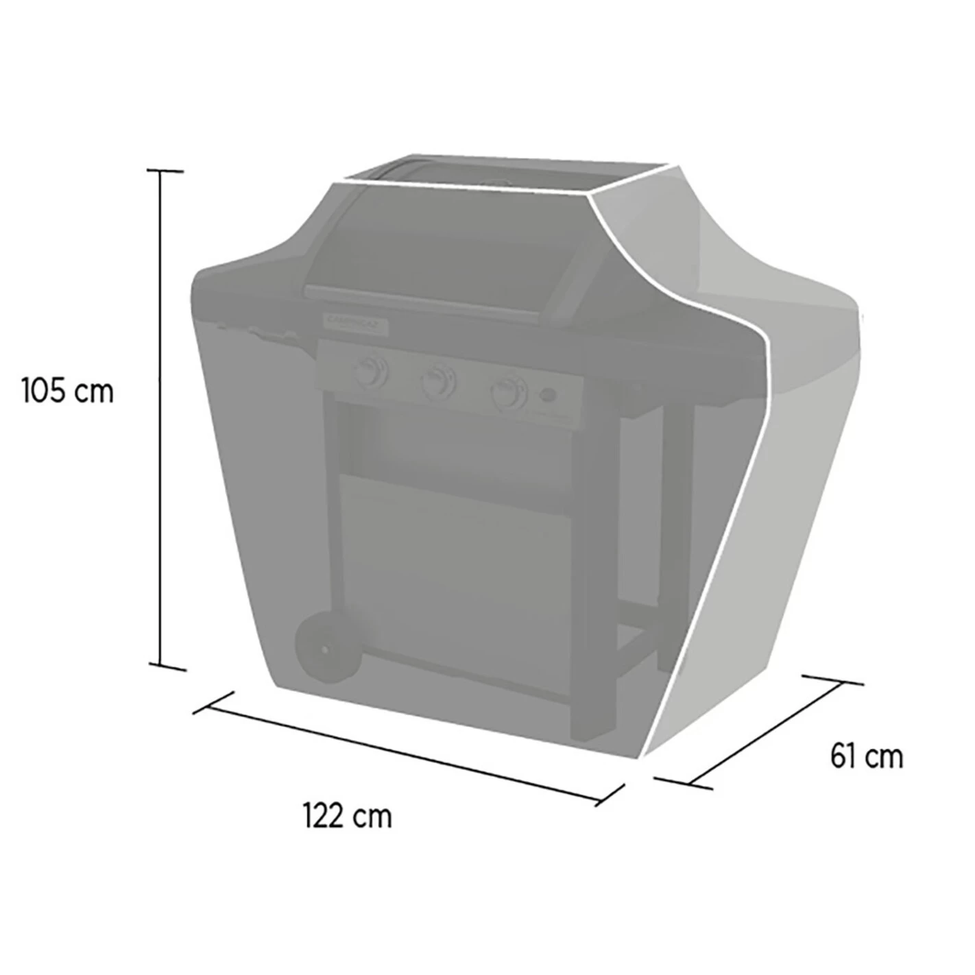 Housse Barbecue S 2 Series, Compact 3 / Plancha + Chariot Deluxe - Campingaz 3 Housse Barbecue S 2 Series, Compact 3 / Plancha + Chariot Deluxe - Campingaz – Image 3