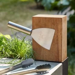 Brasero Plancha Island Corten PRO 100 Bois De Teck + Housse - Ofyr -Foyer Extérieur Pour Barbecue ofyr island pro 100 teck 2020000022121 6