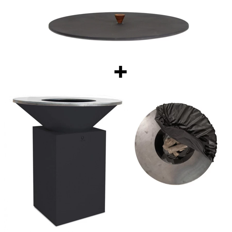 Pack Brasero Classic 100 Noir + Couvercle - OFYR 1 Pack Brasero Classic 100 Noir + Couvercle - OFYR