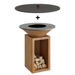Pack Brasero Storage 85 Corten + Couvercle - OFYR