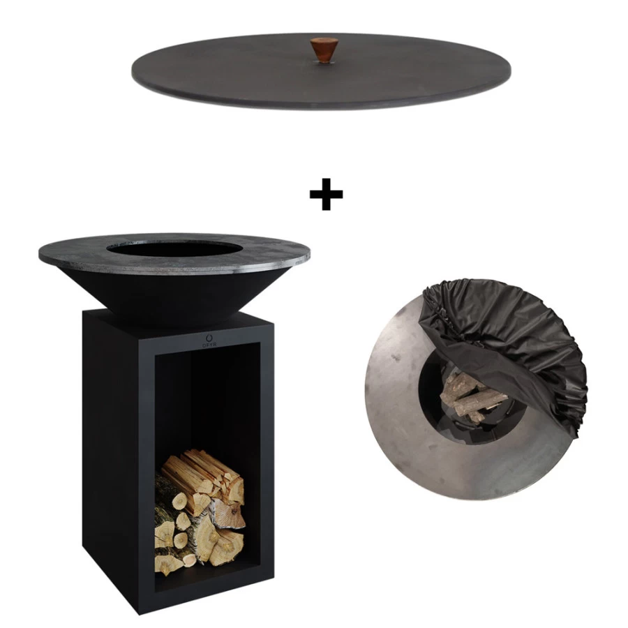 Pack Brasero Storage 85 Noir + Couvercle - OFYR 1 Pack Brasero Storage 85 Noir + Couvercle - OFYR