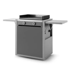 PACK Combo Plancha Gaz Modern 60 Acier Gris / Noir + Chariot + Kit De Nettoyage - Forge Adour -Foyer Extérieur Pour Barbecue pack combo modern 60 gaz 2020000034766 2