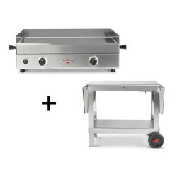 Pack Plancha Gaz Design 65 Cm + Desserte Plein Air - Krampouz