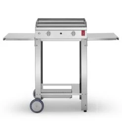 Pack Plancha Gaz Chef 55 Lisse + Chariot - Planet -Foyer Extérieur Pour Barbecue pack plancha gaz chef 55 lisse chariot planet 2020000031949 2