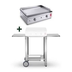 Pack Plancha Gaz Chef 55 Lisse + Chariot - Planet