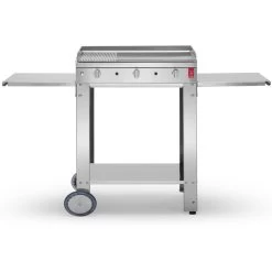 Pack Plancha Gaz Chef 80 Lisse + Chariot - Planet -Foyer Extérieur Pour Barbecue pack plancha gaz chef 80 lisse chariot planet 2020000031956 2