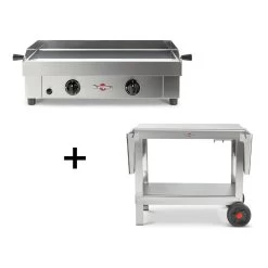 Pack Plancha Gaz Saveur 64 Cm + Desserte Plein Air - Krampouz