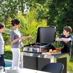 Plancha Enosign 65 Inox Et Noir Avec Capot - ENO* 16 Plancha Enosign 65 Inox Et Noir Avec Capot - ENO* -Foyer Extérieur Pour Barbecue plancha enosign 65 inox et noir capot 3224780041207 7