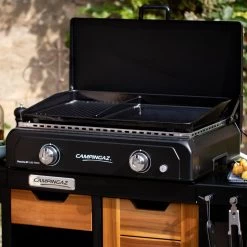 Plancha Gaz Blue Flame LXD Twin + Couvercle - Campingaz -Foyer Extérieur Pour Barbecue plancha gaz blue flame lxd twin campingaz 3138522119416 5