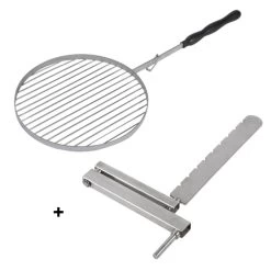 Grille Brasero En Inox ø38cm + Support - Feu Du Jardin
