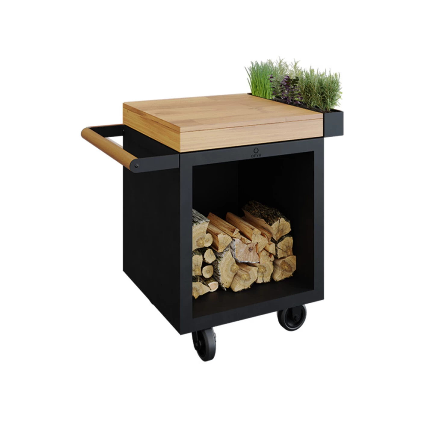 Table Mise En Place Noire Pro 65 Bois De Teck - Ofyr 1 Table Mise En Place Noire Pro 65 Bois De Teck - Ofyr