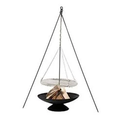 ESSCHERT DESIGN Trepied Acier Noir 160 Cm -Foyer Extérieur Pour Barbecue trepied acier noir 160 cm 8714982107955 2